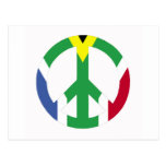 South African peace sign Postcards