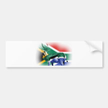 South African Springbock Flag Bumper Stickers
