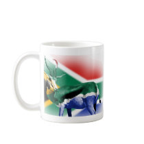 South African Springbock Flag Mugs
