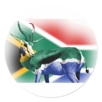South African Springbock Flag Sticker