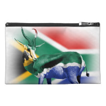 South African Springbuck Flag Bagettes Bag Travel Accessory Bags