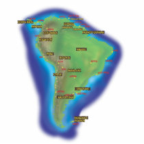 South America Acrylic Cut Outs