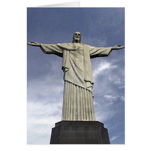 South America, Brazil, Rio de Janeiro. Christ Card