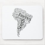 South America in Tagxedo mousepads