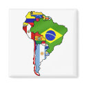South American flags of South America flag Map magnets