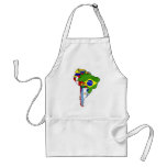 South American flags of South America Map aprons
