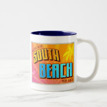 SOUTH BEACH COFFEE MUGS