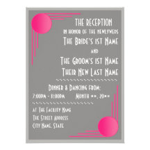 South Beach Deco Wedding (Reception) Custom Announcement