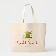 South Beach Lifeguard Station Canvas Bags