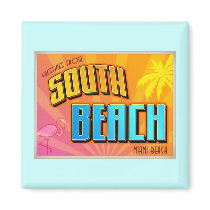 SOUTH BEACH FRIDGE MAGNETS