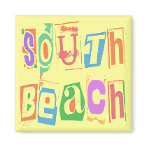 SOUTH BEACH FRIDGE MAGNETS