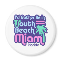 South Beach Miami Fridge Magnet