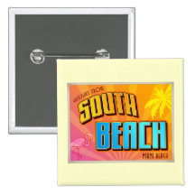 SOUTH BEACH PINBACK BUTTONS