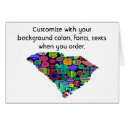 South Carolina Customise colourful card