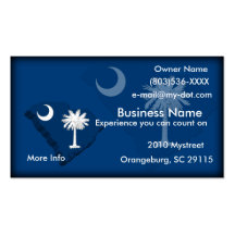 South Carolina Flag Map Business Card Templates
