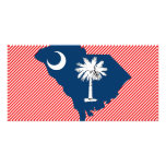 South Carolina Flag Map photo cards