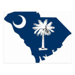 South Carolina Flag Map Postcards
