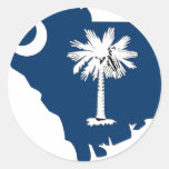 South Carolina Flag Map Stickers
