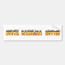 South Carolina hottie fire  and flames Bumper Stickers