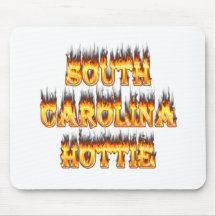South Carolina hottie fire  and flames Mouse Pad