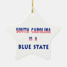 South Carolina is a Blue State Christmas Tree Ornaments