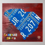 South Carolina License Plate Map / Design Turnpike posters