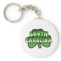 South Carolina Shamrock Keychain