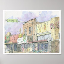 South Congress Ave. at Milton Street, Austin, TX Print