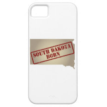 South Dakota Born - Stamp on Map iPhone 5 Case