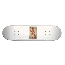 South Dakota Born - Stamp on Map Skate Board