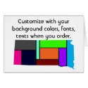 South Dakota Colours Customise card how you like