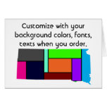 South Dakota Colours Customise card how you like