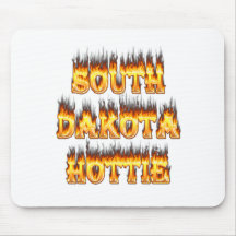 South Dakota hottie fire and flames Mouse Pads