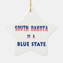 South Dakota is a Blue State Christmas Ornaments