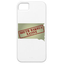South Dakota Native Stamped on Map iPhone 5 Covers