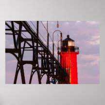 South Haven, Michigan Lighthouse & Catwalk Print