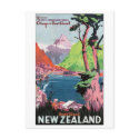 South Island New Zealand Travel Poster postcards