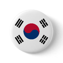 South Korea Flag Button