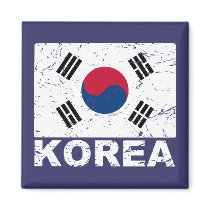 South Korea Vintage Flag Magnets