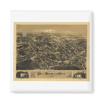 South Manchester Connecticut in 1888 Refrigerator Magnet