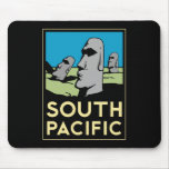 South Pacific Art Deco Travel Poster mousepads