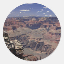South Rim Of The Grand Canyon In Arizona Round Stickers