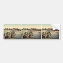 South sands, Tenby, Wales rare Photochrom Bumper Sticker