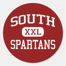 South - Spartans - Middle - Grand Forks Round Stickers