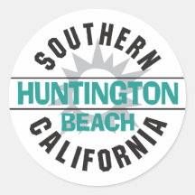 Southern California - Huntington Beach Round Sticker
