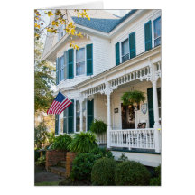 Southern Victorian house Greeting Cards