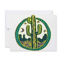 Southwest Cactus Custom Invitation