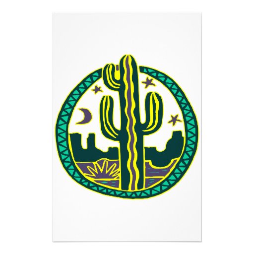 Southwest Cactus Stationery Design