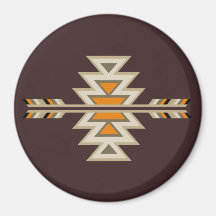 Southwest Indian Design-Brown Fridge Magnet