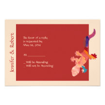 Southwest Sunset Lizard Response Card Custom Announcements